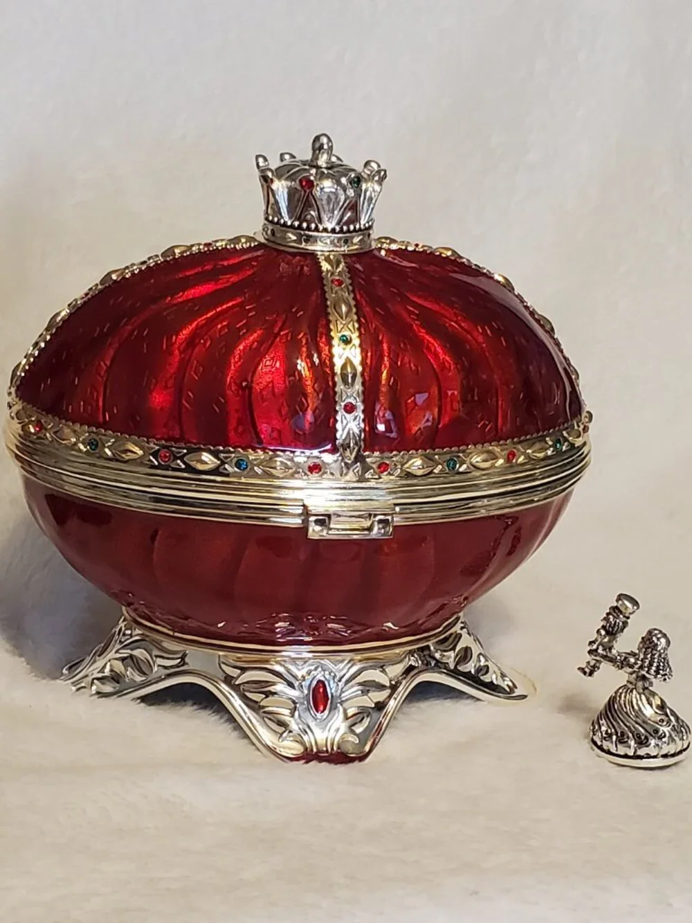 Wallace Silver Nutcracker Dancing Holiday Egg-Nutcracker Suite 5 3/4